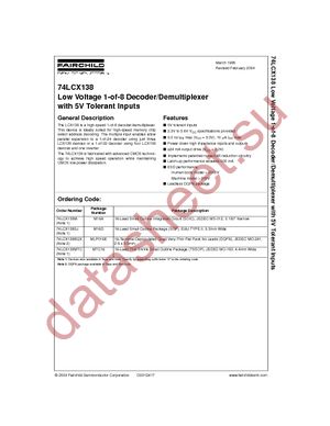 74LCX138SJ datasheet  